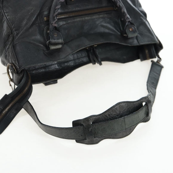BALENCIAGA Classic City Hand Bag Leather 2way Black 235216 Auth 204449A