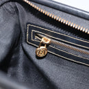 FENDI Pecan Canvas Hand Bag PVC Black Brown Auth 204451V-24