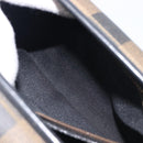 FENDI Pecan Canvas Hand Bag PVC Black Brown Auth 204451V-25