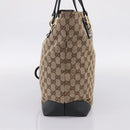 GUCCI GG Canvas Tote Bag Beige Gold 247237 Auth 204456A-5