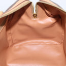 CELINE Macadam Canvas Boston Bag PVC Leather Brown Gold Auth 204457V-18