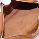 MCM Logogram Vicetos Boston Bag PVC Leather Brown Gold Auth 204458A-10