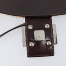 FENDI Mamma Baguette Shoulder Bag beads Pink Silver Auth 204490SM-9