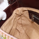 FENDI Mamma Baguette Shoulder Bag beads Pink Silver Auth 204490SM-25