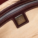 FENDI Mamma Baguette Shoulder Bag beads Pink Silver Auth 204490SM-27