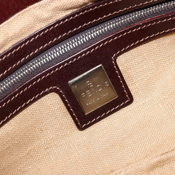FENDI Mamma Baguette Shoulder Bag beads Pink Silver Auth 204490SM