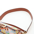 FENDI Zucca Canvas Mamma Baguette Shoulder Bag 2way Multicolor Gold Auth 204491V-15