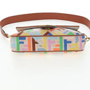 FENDI Zucca Canvas Mamma Baguette Shoulder Bag 2way Multicolor Gold Auth 204491V-6