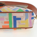 FENDI Zucca Canvas Mamma Baguette Shoulder Bag 2way Multicolor Gold Auth 204491V-17