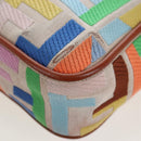FENDI Zucca Canvas Mamma Baguette Shoulder Bag 2way Multicolor Gold Auth 204491V-22