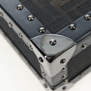 FENDI Zucca Canvas Hand Bag 2way Black Brown Auth 204492SAM-17
