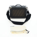 FENDI Zucca Canvas Hand Bag 2way Black Brown Auth 204492SAM-12