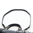 Miu Miu Hand Bag Leather 2way Black Gold Auth 204493M-15