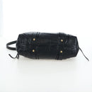 Miu Miu Hand Bag Leather 2way Black Gold Auth 204493M-5