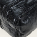 Miu Miu Hand Bag Leather 2way Black Gold Auth 204493M-18