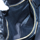 Miu Miu Hand Bag Leather 2way Black Gold Auth 204493M-24