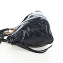 Miu Miu Hand Bag Leather 2way Black Gold Auth 204493M-3