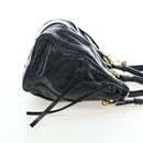 Miu Miu Hand Bag Leather 2way Black Gold Auth 204493M-4