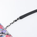 CHANEL Matelasse Chain Shoulder Bag Cotton Multicolor Silver CC Auth 204495M-10