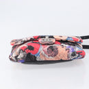 CHANEL Matelasse Chain Shoulder Bag Cotton Multicolor Silver CC Auth 204495M-11