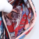 CHANEL Matelasse Chain Shoulder Bag Cotton Multicolor Silver CC Auth 204495M-25