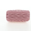 Miu Miu Matelasse Shoulder Bag Leather Pink Gold Auth 204496SAM-10