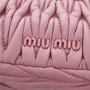 Miu Miu Matelasse Shoulder Bag Leather Pink Gold Auth 204496SAM-15