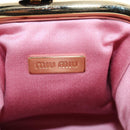 Miu Miu Matelasse Shoulder Bag Leather Pink Gold Auth 204496SAM-17