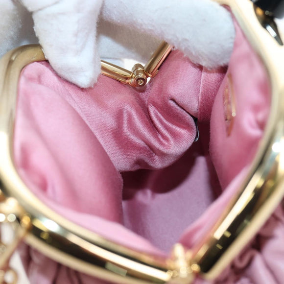Miu Miu Matelasse Shoulder Bag Leather Pink Gold Auth 204496SAM