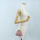 Miu Miu Matelasse Shoulder Bag Leather Pink Gold Auth 204496SAM-23