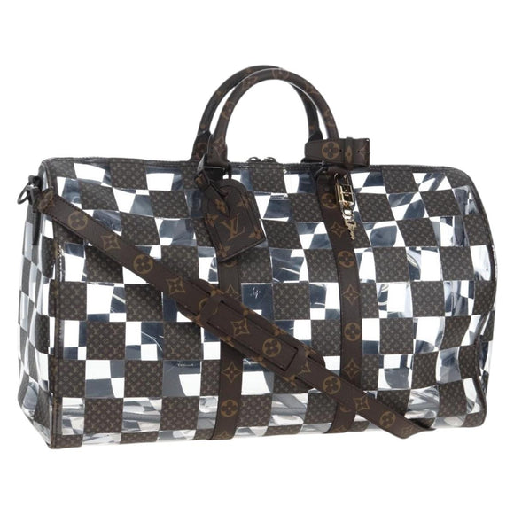 LOUIS VUITTON Monogram Chess Keepall Bandouliere 50 Bag M20864 LV Auth 204498SM