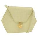 CELINE Star Ball Shoulder Bag Raffia Green Gold Auth 204523-1