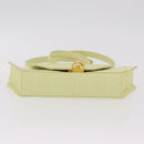 CELINE Star Ball Shoulder Bag Raffia Green Gold Auth 204523-6