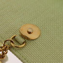 CELINE Star Ball Shoulder Bag Raffia Green Gold Auth 204523-20