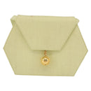 CELINE Star Ball Shoulder Bag Raffia Green Gold Auth 204523-13