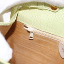 CELINE Star Ball Shoulder Bag Raffia Green Gold Auth 204523-24