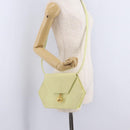 CELINE Star Ball Shoulder Bag Raffia Green Gold Auth 204523-26