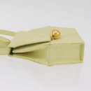 CELINE Star Ball Shoulder Bag Raffia Green Gold Auth 204523-5