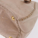 PRADA Hand Bag Vitter Shine Beige Gold Auth 204524-13