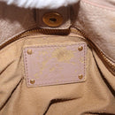 PRADA Hand Bag Vitter Shine Beige Gold Auth 204524-15