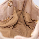PRADA Hand Bag Vitter Shine Beige Gold Auth 204524-17