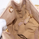 PRADA Hand Bag Vitter Shine Beige Gold Auth 204524-18