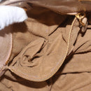 PRADA Hand Bag Vitter Shine Beige Gold Auth 204524-20