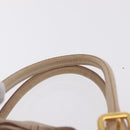 PRADA Hand Bag Vitter Shine Beige Gold Auth 204524-8
