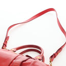 Miu Miu Hand Bag Vitter Lux 2way Red Gold Auth 204526V-14