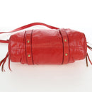 Miu Miu Hand Bag Vitter Lux 2way Red Gold Auth 204526V-5