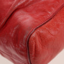 Miu Miu Hand Bag Vitter Lux 2way Red Gold Auth 204526V-19