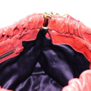 Miu Miu Hand Bag Vitter Lux 2way Red Gold Auth 204526V-22