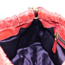 Miu Miu Hand Bag Vitter Lux 2way Red Gold Auth 204526V-23