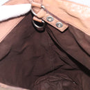 Miu Miu Archive Tote Bag Leather Beige Silver Auth 204528-20